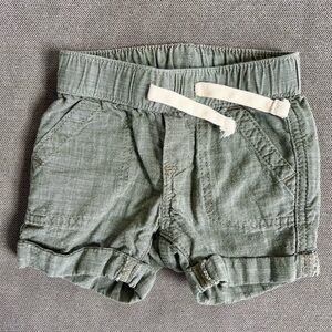 Baby Gap Boys Cuffed Shorts, 0-3M Olive